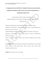 A Comparison between the Effect of Combined Chain Exercises plus Kinesio Taping With Combined Chain Exercises Alone in Knee Osteoarthritis: A Randomized Clinical Trial