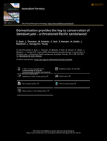 Domestication provides the key to conservation of Santalum yasi - a threatened Pacific sandalwood