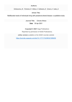Multifaceted needs of individuals living with peripheral arterial disease: A qualitative study