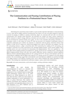 The Communication and Passing Contributions of Playing Positions in a Professional Soccer Team