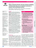 Effect of disease duration and prior disease-modifying antirheumatic drug use on treatment outcomes in patients with rheumatoid arthritis
