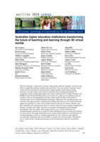 Australian higher education institutions transforming the future of teaching and learning through 3d virtual worlds