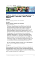 Preparing students and community organisations for effective use of ICTs through a service learning initiative