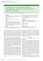 The long-term mental health impact of peacekeeping: prevalence and predictors of psychiatric disorder