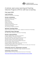 A national open access Learning and Teaching Induction Program (LTIP) for staff new to teaching