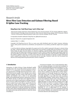 River flow lane detection and Kalman filtering-based B-spline lane tracking