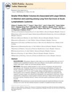 Smaller white-matter volumes are associated with larger deficits in attention and learning among long-term survivors of acute lymphoblastic leukemia