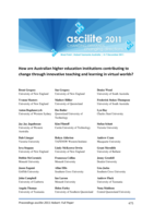 How are Australian higher education institutions contributing to change through innovative teaching and learning in virtual worlds?