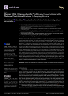 Human Milk Oligosaccharide Profiles and Associations with Maternal Nutritional Factors: A Scoping Review