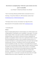 Reward‐based or meaningful gaming? A field study on game mechanics and serious games for sustainability