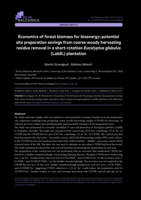 Economics of forest biomass for bioenergy: potential site preparation savings from coarse woody harvesting residue removal in a short-rotation Eucalyptus globulus (Labill.) plantation