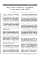 Dirty hands: Community engagement through practice as research