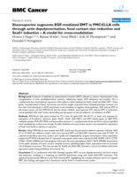 Staurosporine augments EGF-mediated EMT in PMC42-LA cells through actin depolymerisation, focal contact size reduction and Snail1 induction - a model for cross-modulation