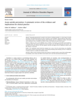 Acute suicide prevention: A systematic review of the evidence and implications for clinical practice