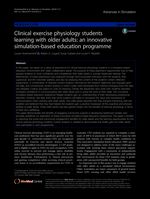 Clinical exercise physiology students learning with older adults: an innovative simulation-based education programme