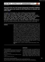 Mining the 99 Lives Cat Genome Sequencing Consortium database implicates genes and variants for the Ticked locus in domestic cats (Felis catus)
