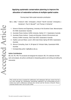 Applying systematic conservation planning to improve the allocation of restoration actions at multiple spatial scales