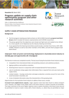 USC Forestry Newsletter 01: Progress update on supply chain optimisation program and other research activities