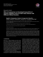 Effect of Acupuncture on Functional Connectivity of Anterior Cingulate Cortex for Bell's Palsy Patients with Different Clinical Duration