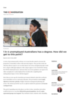 1 in 4 unemployed Australians has a degree. How did we get to this point?