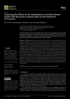Exploring the Effects of the Substitution of Freshly Mined Sands with Recycled Crushed Glass on the Properties of Concrete
