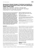 Acupuncture-induced changes in functional connectivity of the primary somatosensory cortex varied with pathological stages of Bell’s palsy