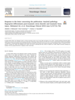 Response to the letter concerning the publication: Amyloid pathology fingerprint differentiates post-traumatic stress disorder and traumatic brain injury. Mohamed AZ, et al. NeuroImage Clinical 2018 June 5;19:716-726
