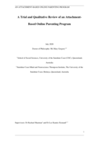 A Trial and Qualitative Review of an Attachment-Based Online Parenting Program