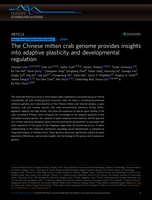 The Chinese mitten crab genome provides insights into adaptive plasticity and developmental regulation