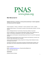 Global warming is causing a more pronounced dip in marine species richness around the equator