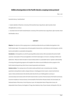 Edible school gardens in the Pacific Islands: a scoping review protocol