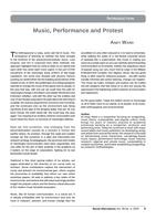Music, Performance and Protest