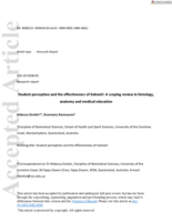 Student perception and the effectiveness of Kahoot!: A scoping review in histology, anatomy and medical education