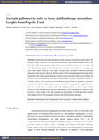 Strategic Pathways to Scale Up Forest and Landscape Restoration: Insights From Nepal’s Terai