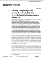 A novel, complex systems approach to modelling risk of psychological distress in young adolescents