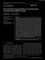 Class and climate‐change adaptation in rural India: Beyond community‐based adaptation models