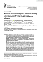 Review of the current empirical literature on using videoconferencing to deliver individual psychotherapies to adults with mental health problems