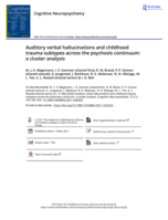 Auditory verbal hallucinations and childhood trauma subtypes across the psychosis continuum: a cluster analysis