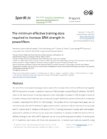 The minimum effective training dose required to increase 1RM strength in powerlifters