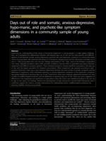 Days out of role and somatic, anxious-depressive, hypo-manic, and psychotic-like symptom dimensions in a community sample of young adults