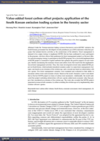 Value-added forest carbon offset projects: application of the South Korean emission trading system in the forestry sector