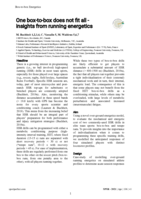 One box-to-box does not fit all - insights from running energetics