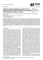 Impacts of grid integration of solar PV and electric vehicle on grid stability, power quality and energy economics: a review