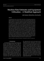 Machine rate estimates and equipment utilization: A modified approach