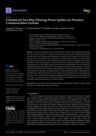 Unbalanced Two-Way Filtering Power Splitter for Wireless Communication Systems