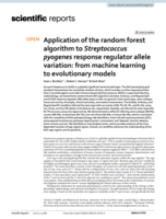 Application of the random forest algorithm to Streptococcus pyogenes response regulator allele variation: from machine learning to evolutionary models