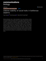 Lifetime stability of social traits in bottlenose dolphins