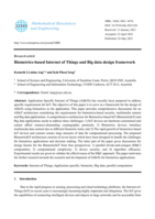 Biometrics-based Internet of Things and Big data design framework