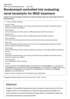 Randomized controlled trial evaluating novel keratolytic for MGD treatment