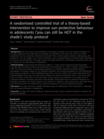 A randomised controlled trial of a theory-based intervention to improve sun protective behaviour in adolescents ('you can still be HOT in the shade'): study protocol